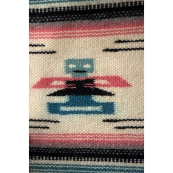 Southwest Wool Rug/Tabletop Hand Woven Tapestry Thunderbird 9” X 18.5” Vtg - Picture 7 of 9